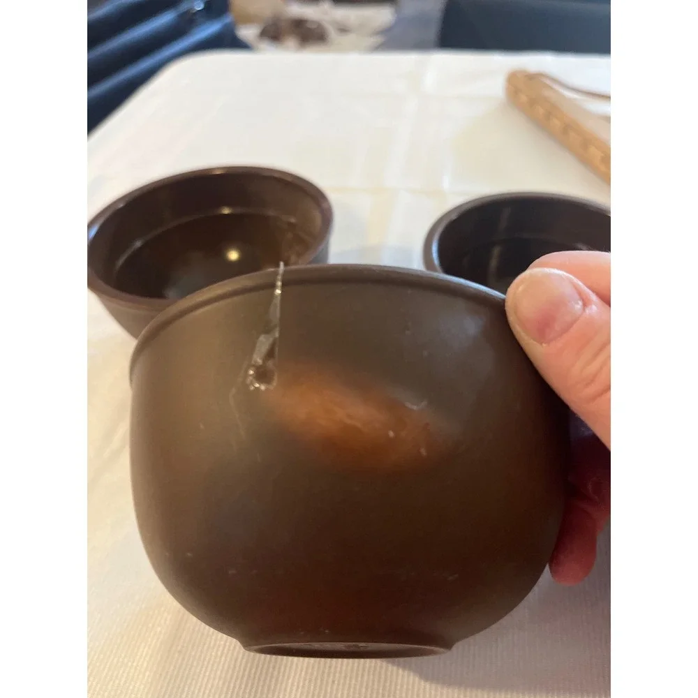 Vintage Nesting Measuring Bowls‎ Set of 5 Chocolate Brown 1/8 to 2 Cup
